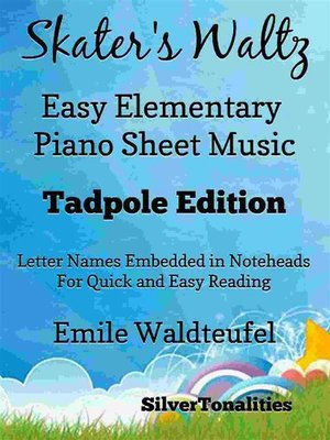 cover image of Skater's Waltz Easy Elementary Piano Sheet Music Tadpole Edition